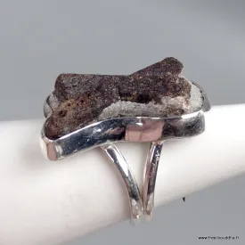 Bague Staurolite porte bonheur taille 54 - Bijoux en Staurolite