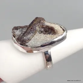 Bague Staurolite taille 55 argent 925 - Bijoux en Staurolite