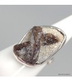 Bague Staurolite naturelle Russie argent massif 925 T55
