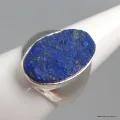 Chevalière homme femme Lapis Lazuli brut taille 59 - Bagues pierres naturelles
