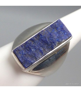 Bague Lapis Lazuli véritable en argent 925 taille 57