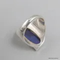 Chevalière homme femme Lapis Lazuli brut taille 57 - Bagues pierres naturelles