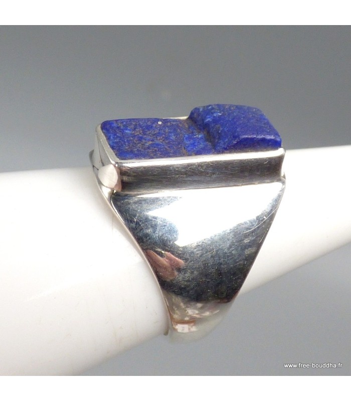 Bague Lapis lazuli brut authentique homme femme