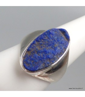 Chevalière Lapis lazuli authentique bague taille 56 argent 925