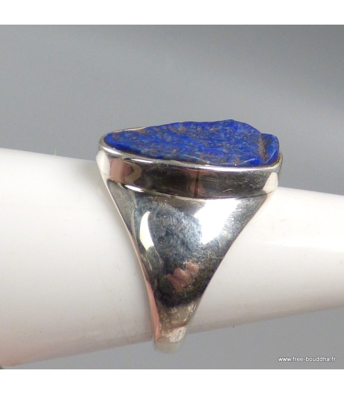 Chevalière Lapis lazuli authentique bague taille 56 argent 925