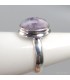 Bague Opale flamme violette et blanche pierre naturelle véritable
