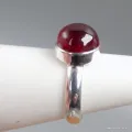 Bague Grenat Hessonite ronde Taille 53 - Bagues pierres naturelles