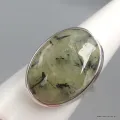 Bague en Préhnite et Quartz rutile taille 59 - Bagues pierres naturelles
