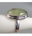 Bague Préhnite quartz rutile naturelle argent massif 925 T59