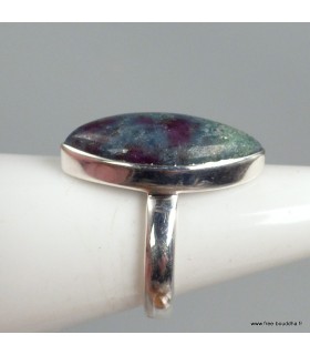 Bague Rubis sur Cyanite véritable modèle marquise argent 925 56