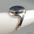 Bague asymétrique en Rubis sur Cyanite taille 56 - Bijoux en Rubis sur Cyanite
