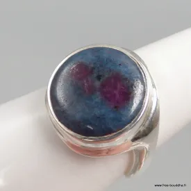 Bague asymétrique en Rubis sur Cyanite taille 56 - Bijoux en Rubis sur Cyanite