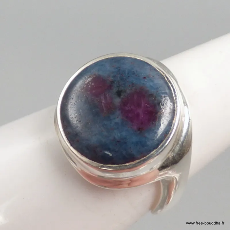 Bague asymétrique en Rubis sur Cyanite taille 56 - Bijoux en Rubis sur Cyanite