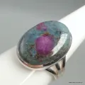 Bague en Rubis sur Cyanite ovale taille 59 - Bijoux en Rubis sur Cyanite