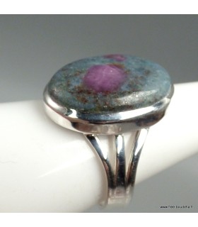 Bague Rubis sur Cyanite véritable modèle ovale argent 925 59