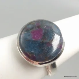 Bague ronde en Rubis sur Cyanite taille 59 - Bijoux en Rubis sur Cyanite