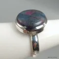 Bague ronde en Rubis sur Cyanite taille 59 - Bijoux en Rubis sur Cyanite