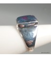 Bague Rubis sur Cyanite véritable en argent 925 taille 56