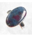 Bague Rubis sur Cyanite véritable argent 925 taille 59