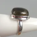 Bague Labradorite bleue carrée T 61 - Bijoux en Labradorite