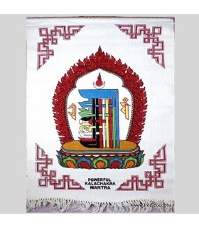 Tenture tibétaine Kalachakra coton épais décoration méditation Népal