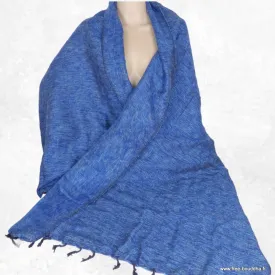 Châle laine de Yak bleu jeans - Châles laine de yak