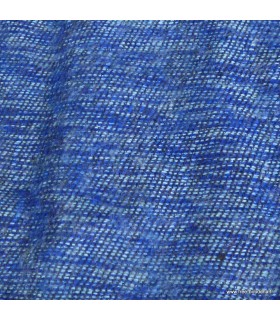 Châle en laine de yack bleu jeans artisanal du Népal
