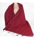 Châle en laine de yack bordeaux et noir fabriqué au Népal