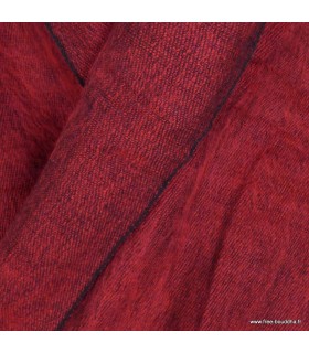 Châle en laine de yack bordeaux et noir fabriqué au Népal