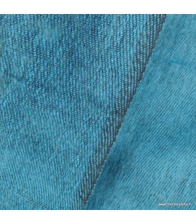 Châle en laine de yack bleu lagon, artisanal, fabriqué au Népal