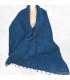 Châle d’hiver en laine de yack bleu sarcelles – Népal