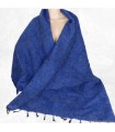 Châle en laine de yack bleu jeans – Idéal pour l’hiver