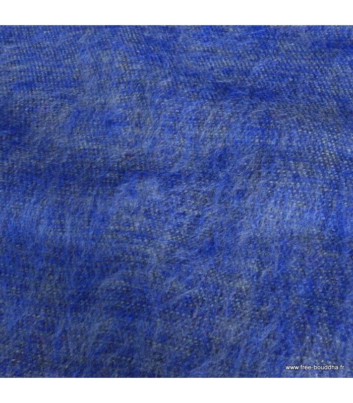 Châle en laine de yack bleu jeans – Idéal pour l’hiver