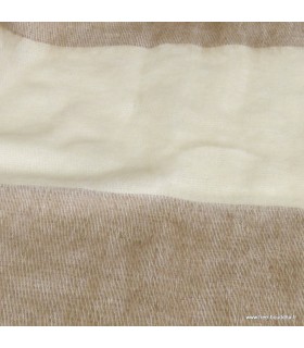 Châle en laine de yack rayures marron beige – Idéal hiver