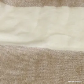 Châle nepalais rayures marron et beige - Châles laine de yak