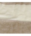 Châle en laine de yack rayures marron beige – Idéal hiver