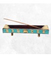 Porte‑encens cuivre et laiton – Mantra de Chenrezi, Népal