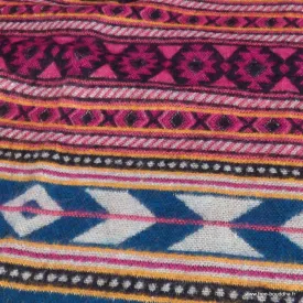 Grand châle de méditation 92  x 210 cm fuschia bleu - Châle de méditation 100 x 200 cm