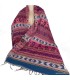 Châle de méditation ethnique fuchsia bleu – Format XL 92×210