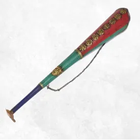 Radong Dungshen Trompette tibétaine et pierres naturelles - Instrument de musique Bouddhiste