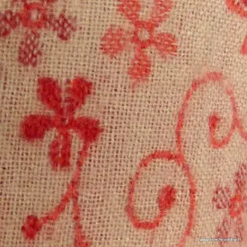 Couverture de méditation rouge écru 100 x 200 cm - Châle de méditation 100 x 200 cm