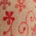 Couverture de méditation rouge écru 100 x 200 cm - Châle de méditation 100 x 200 cm