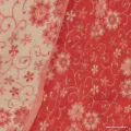 Couverture de méditation rouge écru 100 x 200 cm - Châle de méditation 100 x 200 cm