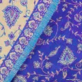 Couverture de méditation et yoga violet écru 100 x 200 cm - Châle de méditation 100 x 200 cm