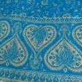 Couverture de yoga et méditation bleu turquoise 100 x 200 cm - Châle de méditation 100 x 200 cm