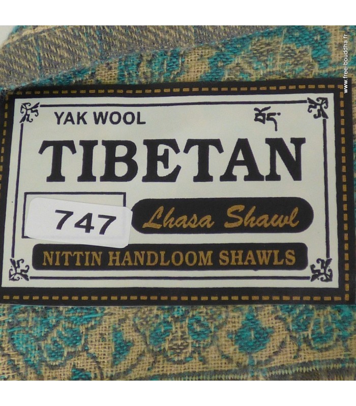 Couverture de yoga et méditation vert pastel 100x200 cm réversible