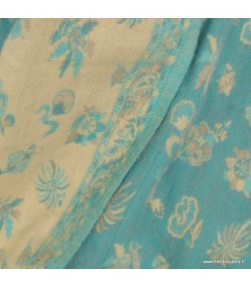 Couverture de yoga et méditation vert pastel 100x200 cm réversible