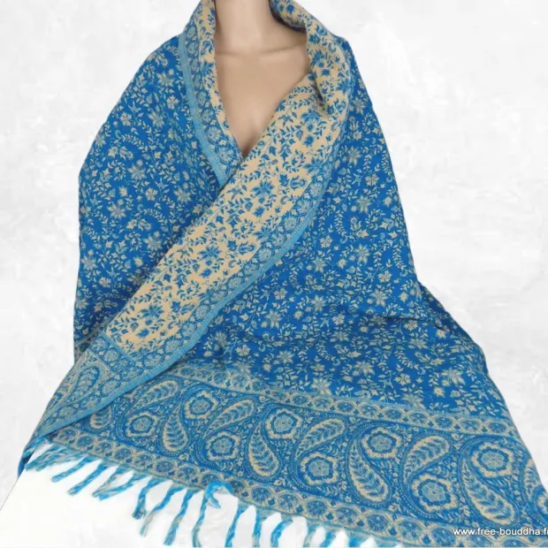 Couverture de yoga et méditation turquoise foncé 100 x 200 cm - Châle de méditation 100 x 200 cm