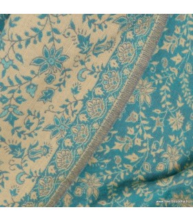 Couverture népalaise vert véronèse 100x200 cm artisanale