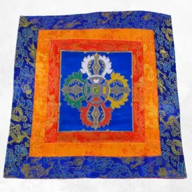 Nappe pour autel bouddhiste en soie 31 x 31 cm - Tenture murale bouddhiste, nappe